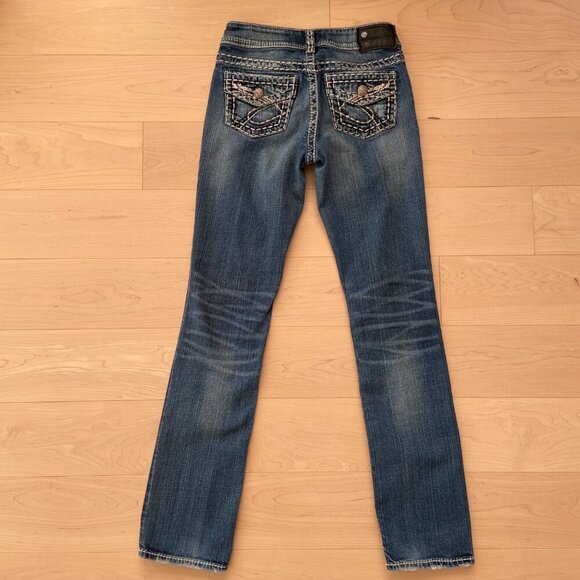 Silver Jeans Co. Suki Mid Straight leg 25 Womens Blue Denim Straight Leg Jeans - Picture 2 of 15